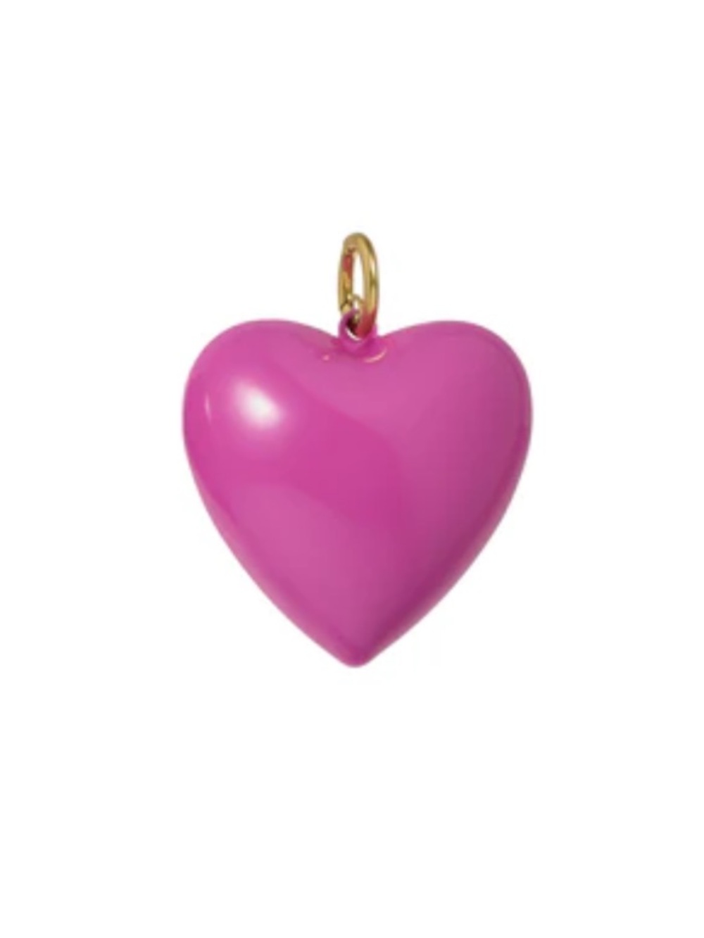 NWOT Roxanne Assoulin The Big Puffy Heart Charms Magenta Heart